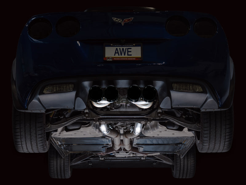 AWE Tuning C6 Chevrolet Corvette Z06/ZR1 Touring Edition Axle-back Exhaust w/ Diamond Black Tips-thumbmail-4