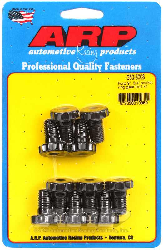 ARP Ford 8.8 & 9in 7/16in Dia 3/4in Socket Ring Gear Bolt Kit (10/pkg)-thumbmail-1