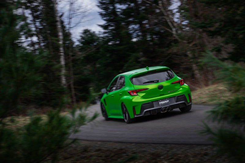 MBRP 2023 Toyota Corolla GR 1.6L T304 SS 3in Cat-Back Dual Center Rear w/ Carbon Fiber Tips-thumbmail-4