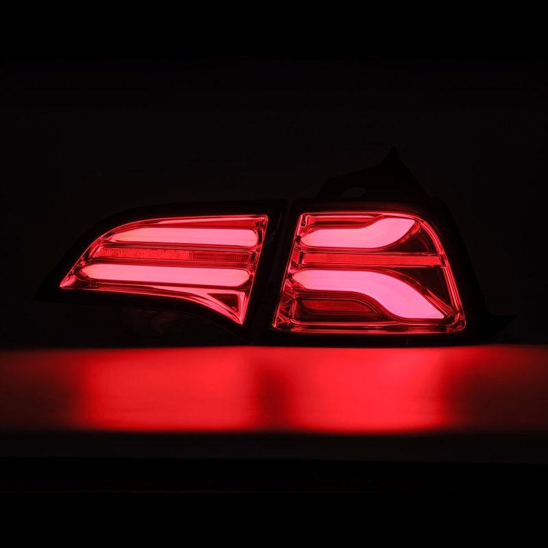 AlphaRex 17-22 Tesla Model 3 PRO-Series LED Tail Lights Red Smoke w/Seq Sig-thumbmail-3