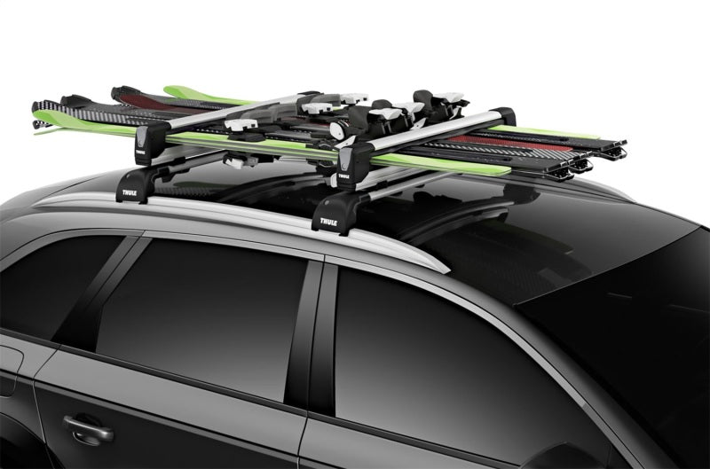 Thule SnowPack Extender Slide-out Ski/Snowboard Rack (Up to 6 Pair Skis/4 Snowboards) - Black/Silver-thumbmail-3