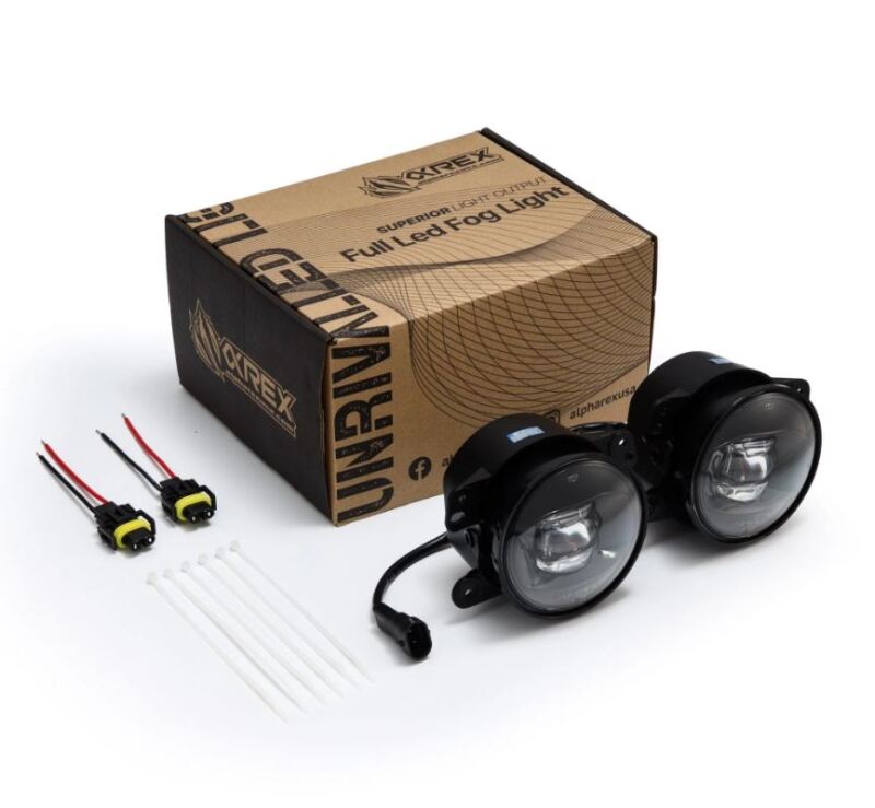 AlphaRex Universal Chrysler/Dodge/Hummer/Jeep DoubleTap Dual Color LED Proj Fog Lights - White/Amber-thumbmail-3
