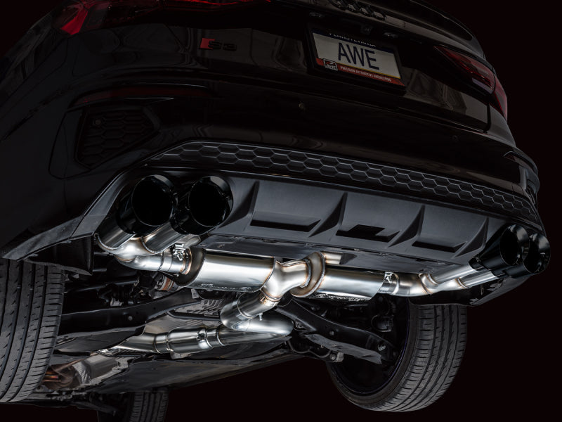 AWE 22-24 Audi 8Y S3 Touring Edition Exhaust - Diamond Black Tips-thumbmail-2