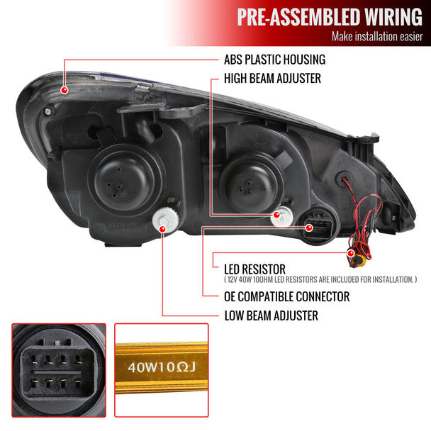 Spec D 2010-2012 Hyundai Genesis Coupe Sequential LED Bar Projector Headlights (Matte Black Housing/Clear Lens)-thumbmail-8