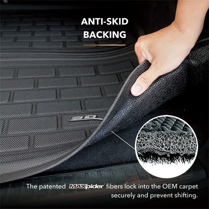 3D Maxpider 2022 Tesla Model X Behind 2nd Row Cross Fold Kagu Black Cargo Liner-thumbmail-3