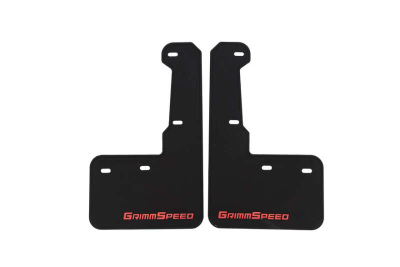 Grimmspeed 15-21 Subaru WRX/STI Mudflaps - Black w/ Red Lettering-thumbmail-1