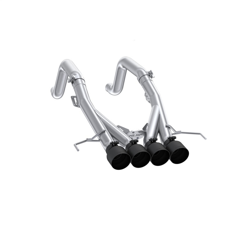 MBRP 14-19 Chevrolet Corvette 6.2L 3in Axle-Back Muffler Bypass Quad Exit Black Tips-thumbmail-1