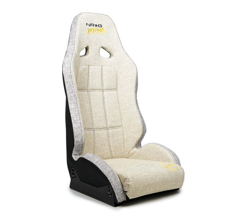 NRG Defender Water Resistant Steel Frame Susp. Seat - Tan w/ Sand Trim/Defender Logo/Side Bracket-thumbmail-1