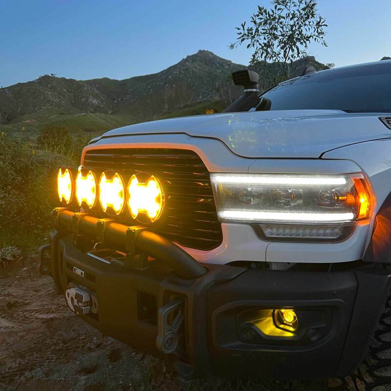 KC HiLiTES SlimLite 8in. LED Light Shield SAE Driving (Shield Only) - Selective Yellow-thumbmail-3