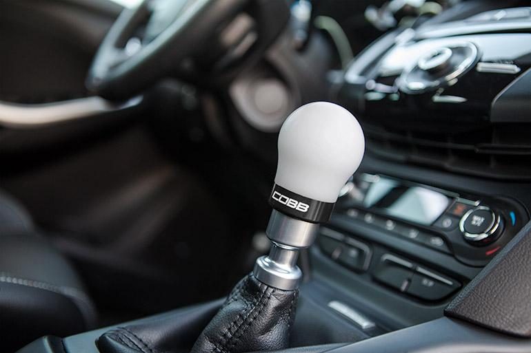 Cobb Ford 13-14 Focus ST/14-15 Fiesta ST White Shift Knob - Black Base-thumbmail-1