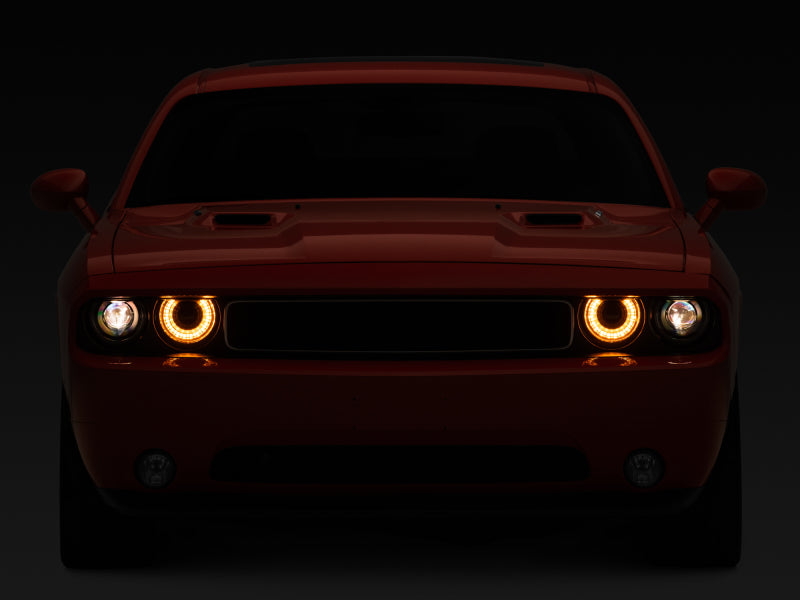Raxiom 08-14 Dodge Challenger Halo Projctr Headlights w/Sequential Turn Signals-Blk Hsng(Clear Lens)-thumbmail-6