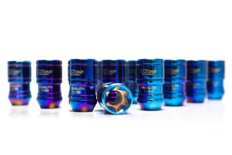 Project Kics 12x1.50 Monolith T1/06 Lug Nut Set - IP Blue (20 Pcs)-thumbmail-1
