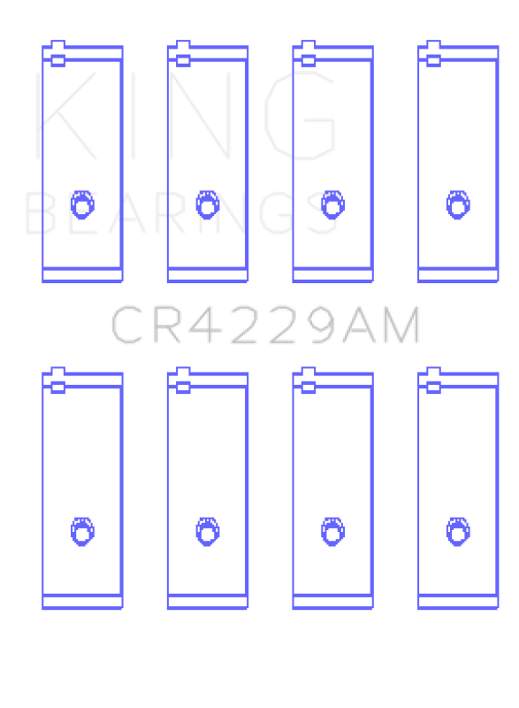 King Engine Bearings Toyota 2E (Size +0.25mm) Connecting Rod Bearing Set-thumbmail-2
