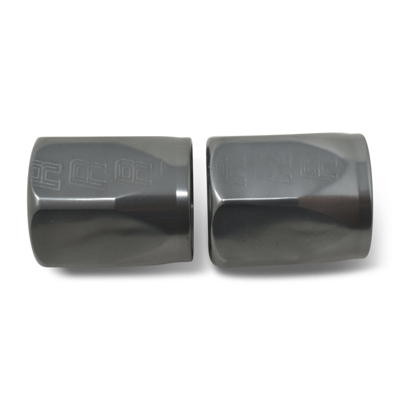 Russell Hose End Socket -8 AN Polished & Gray Anodized (2 Pack)-thumbmail-1