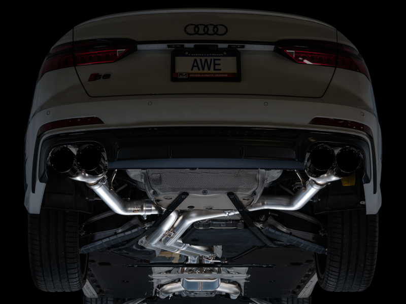 AWE Tuning 19-23 Audi C8 S6/S7 2.9T V6 AWD Track Edition Exhaust - Diamond Black Tips-thumbmail-2