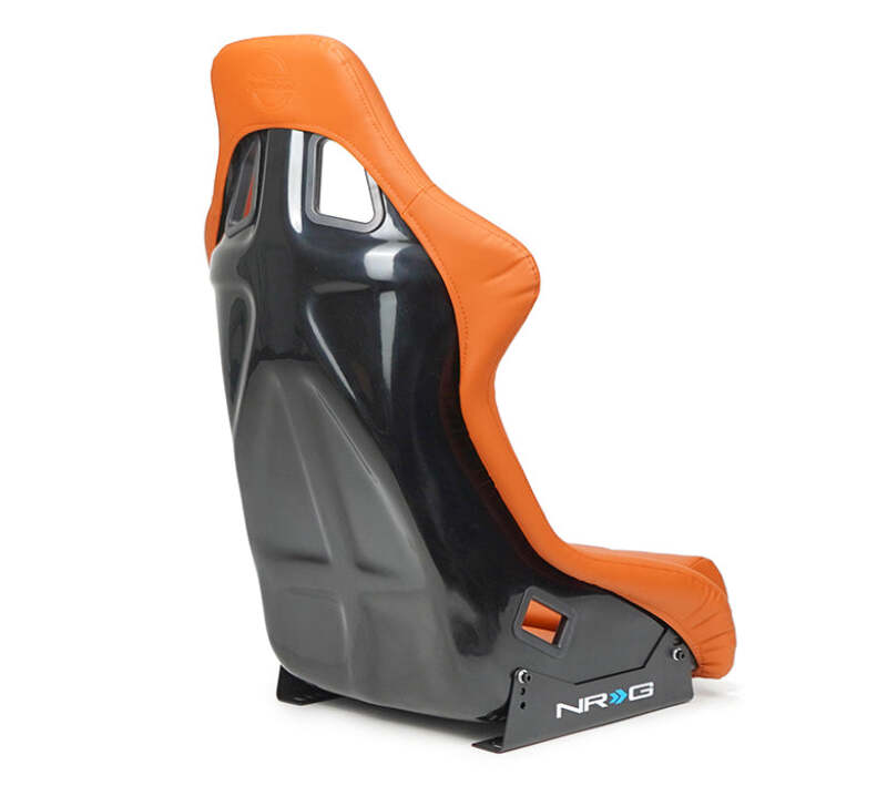 NRG FRP Bucket Seat w/Brown Vinyl Material - Large-thumbmail-2