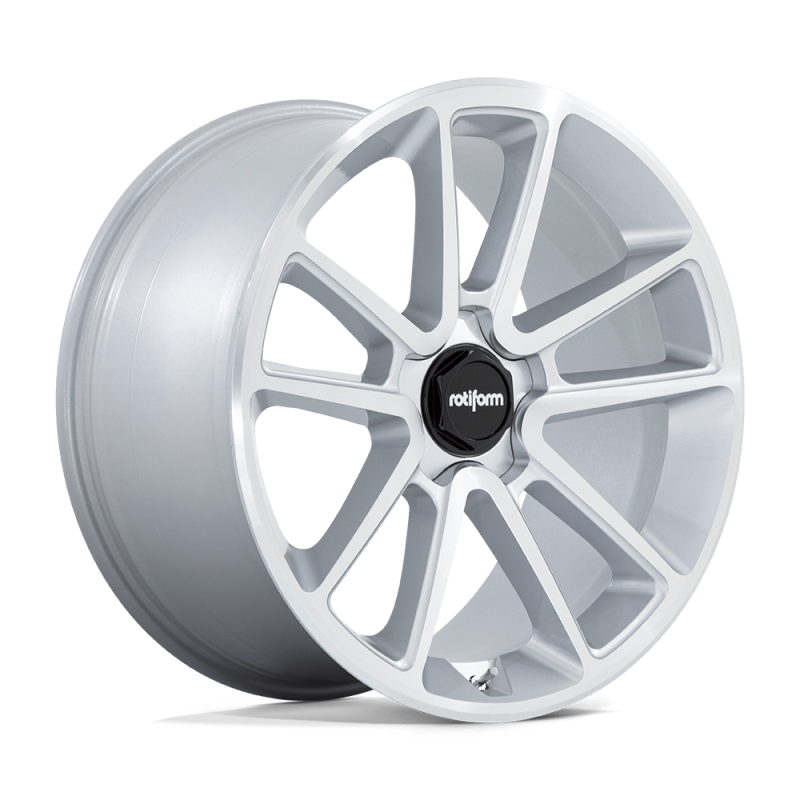 Rotiform R192 BTL Wheel 22x10 5x112 10 Offset - Gloss Silver w/ Machined Face-thumbmail-1