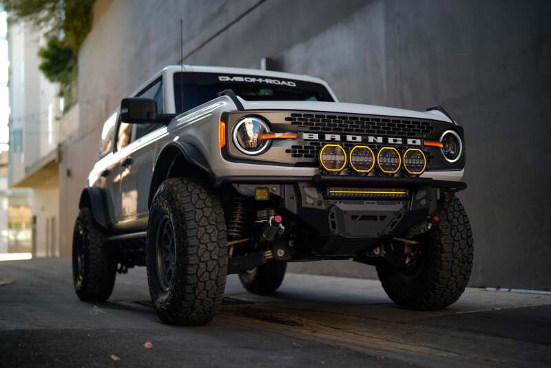 DV8 Offroad 7in Halo Elite Round Light w/ Accent Halo - White/Amber-thumbmail-4
