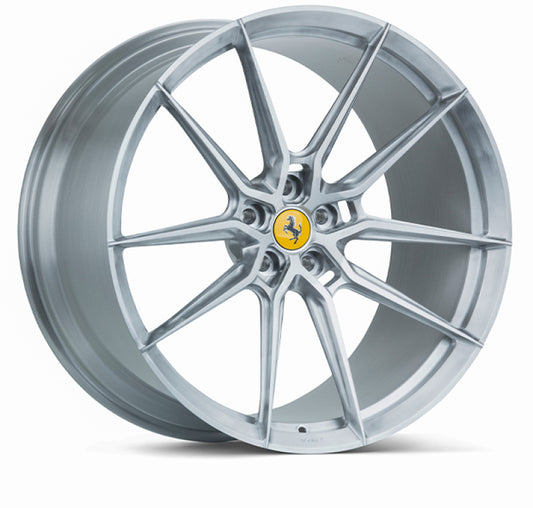 Vossen x Novitec NF9 22x11.5 ET:29 Brushed - Gloss Clear Ferrari 296 Rear Wheel