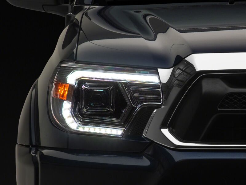 Raxiom 12-15 Toyota Tacoma Axial Series Switchback Projector Headlights- Chrome- Clear Lens-thumbmail-3