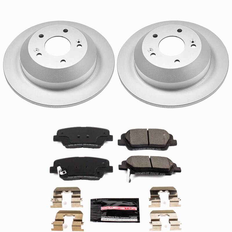 Power Stop 10-18 Hyundai Santa Fe Rear Z23 Coated Brake Kit-thumbmail-1