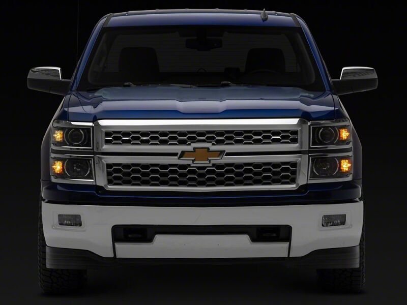 Raxiom 14-15 Chevrolet Silverado 1500 OE Projector Headlights/Chrome Trim- Black- Clear Lens-thumbmail-3
