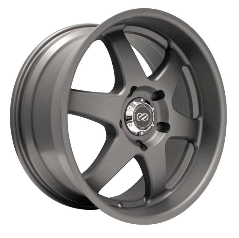 Enkei ST6 18x8.5 20mm Offset 6x139.7 Bolt Pattern 108.5 Bore Dia Matte Gunmetal Machined Wheel-thumbmail-1