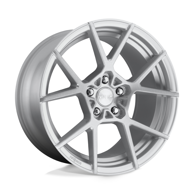 Rotiform R138 KPS Wheel 18x8.5 5x112 45 Offset - Gloss Silver Brushed-thumbmail-1