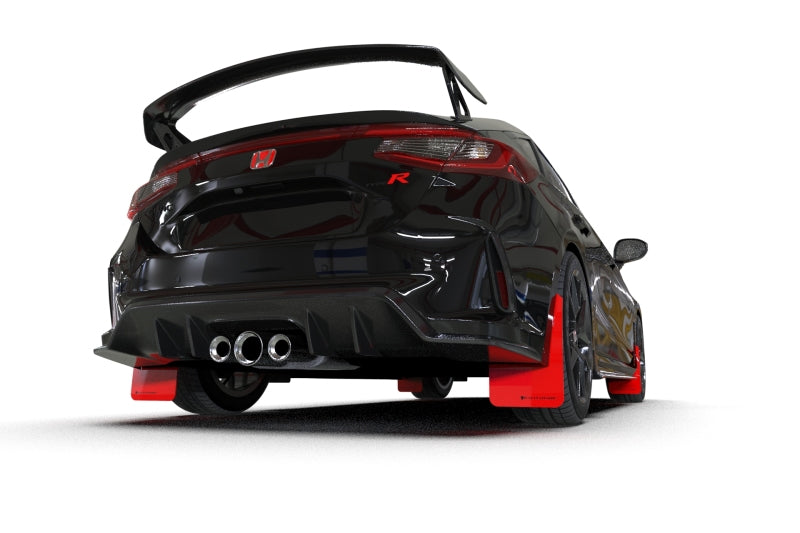 Rally Armor 2023+ Honda Civic Type R Red Mud Flap Black Logo-thumbmail-3