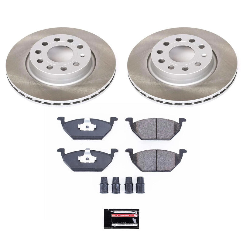 Power Stop 11-15 Volkswagen Jetta Front Semi-Coated Rotor Kit-thumbmail-1