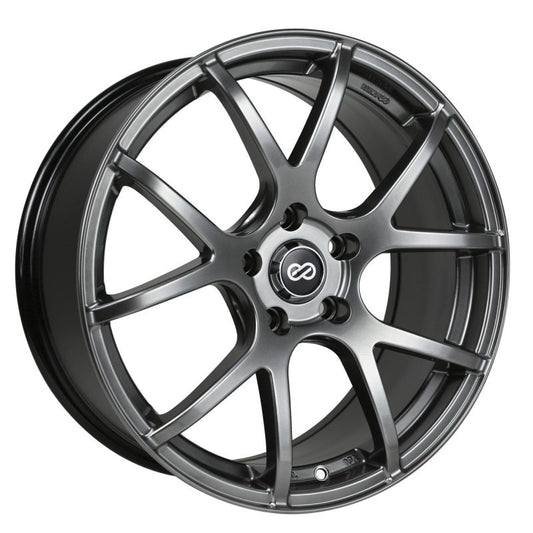 Enkei M52 17x7.5 38mm Offset 5x108 Bolt Pattern 72.6mm Bore Dia Hyper Black Wheel