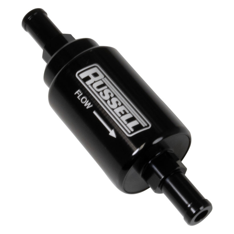 Russell 3/8 Male To 3/8 Male Barbed Fuel Check Valve - Black Anodized-thumbmail-1