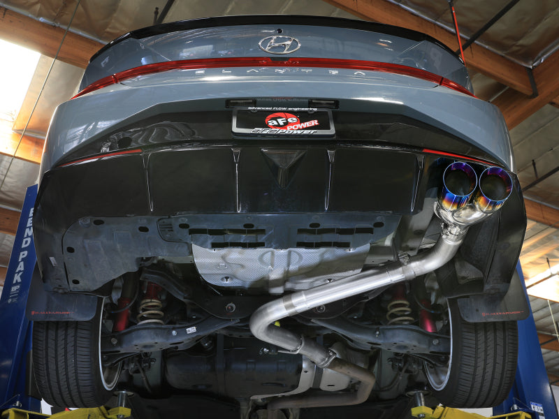 aFe Takeda 21-25 Hyundai Elantra 1.6L (t) 3in. SS Axle-Back Exhaust System w/Blue Flame Tips-thumbmail-3