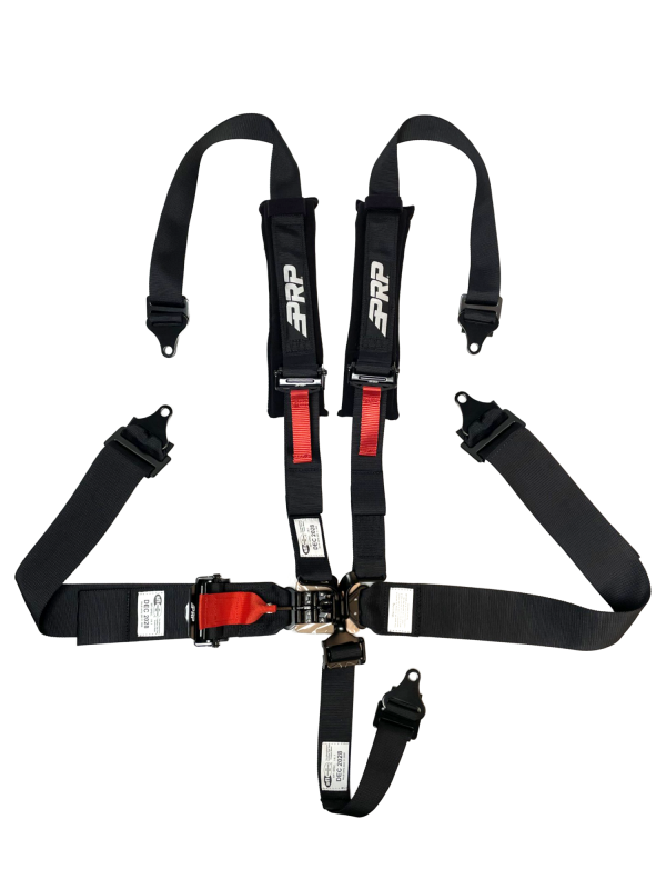 PRP 5.2 Harness Latch and Link with 2in Shoulders-3in Lap Belts and Removable Pads SFI 16.1- Black-thumbmail-1