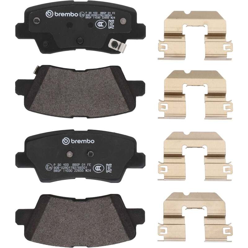Brembo OE 21-22 Hyundai Accent/19-24 Nexo/2016 Sonata/2019 Sonata PRIME Low-Met Brake Pad - Rear-thumbmail-5