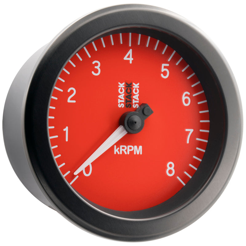 Autometer Stack Sport 88mm 0-8K RPM Tachometer - Red-thumbmail-3