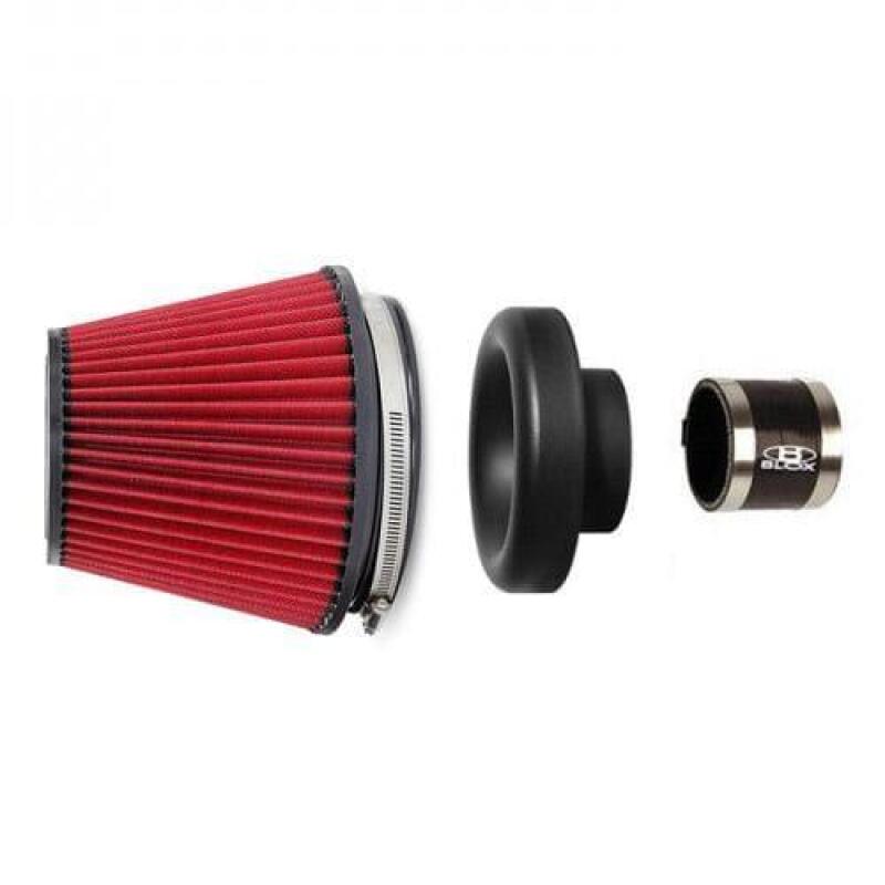 BLOX Racing Performance Filter Kit w/ 4.0inch  Velocity Stack Air Filter and 4.0inch Silicone Hose-thumbmail-3