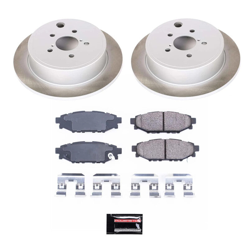 Power Stop 10-14 Subaru Outback Rear Semi-Coated Rotor Kit-thumbmail-1