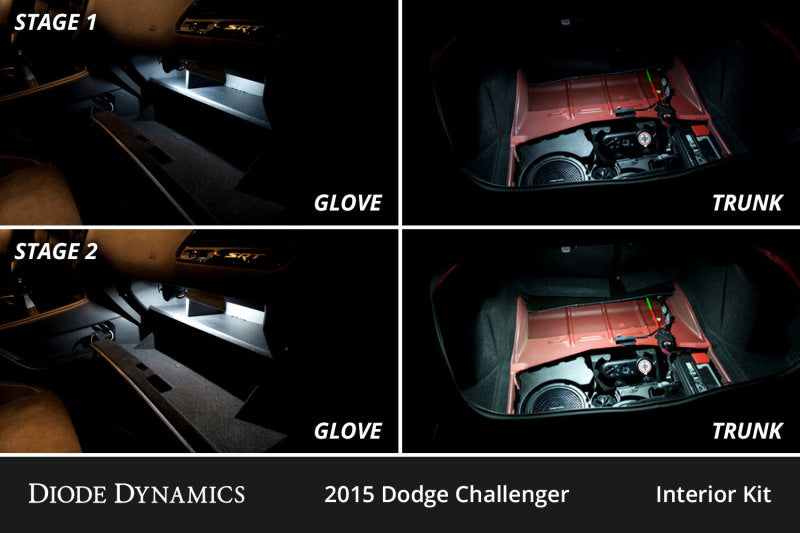Diode Dynamics 15-23 Dodge Challenger Interior LED Kit Cool White Stage 2-thumbmail-2
