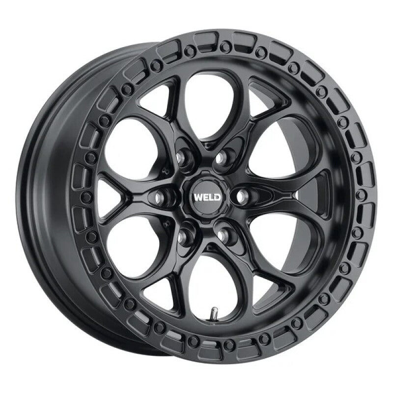 Weld 18x9 Ledge 6 6x139.7 ET-12 BS 4.5 Satin Black / Satin Black Ring 106.1-thumbmail-1