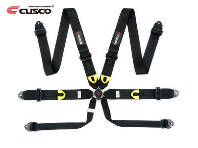 Cusco Universal 6 Point 3in Shoulder 3in Lap w/ Eyebolts (7/16-20UNF Thread) FIA Racing Harness- Blk-thumbmail-1