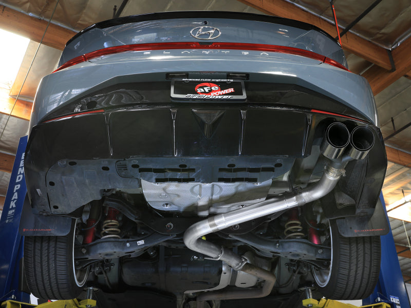 aFe Takeda 21-25 Hyundai Elantra 1.6L (t) 3in. SS Axle-Back Exhaust System w/Carbon Tips-thumbmail-2