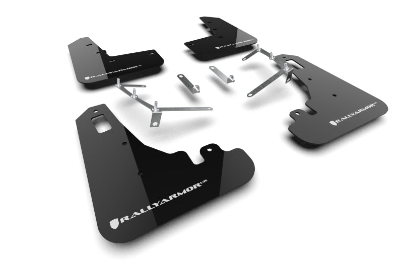 Rally Armor 2022+ Subaru BRZ / 2022+ Toyota GR86 Black UR Mud Flap w/ White Logo-thumbmail-1
