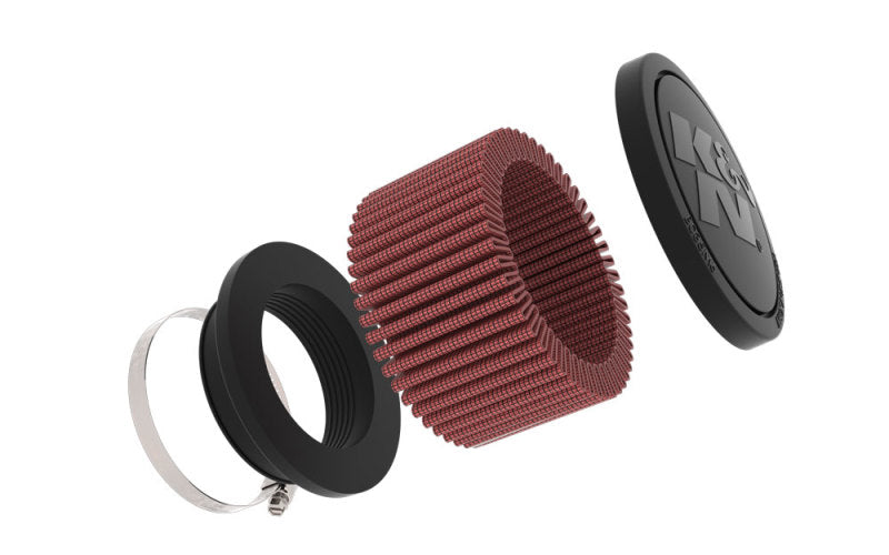 K&N Universal Clamp-On Air Filter 2.25in Flange ID 3.5in OD 2in Height-thumbmail-4