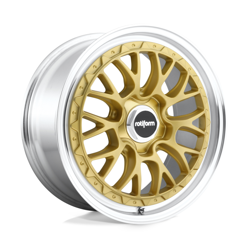 Rotiform R156 LSR Wheel 19x8.5 5x112 35 Offset - Matte Gold Machined