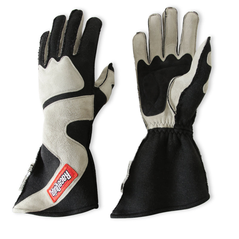 RaceQuip SFI-5 Gray/Black Small Outseam Angle Cut Glove-thumbmail-4