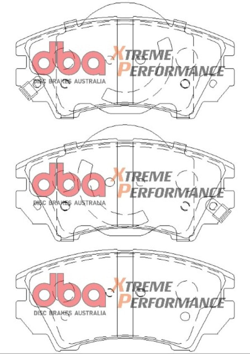 DBA 10-15 Chevrolet Camaro LS/LT V6 Front XP Performance Brake Pads-thumbmail-2