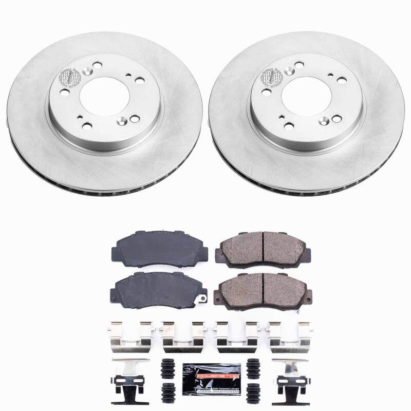 Power Stop 97-01 Acura Integra Front Z23 Coated Brake Kit-thumbmail-1