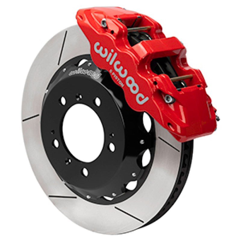 Wilwood 99-12 Porsche 911(996/997) Aero6 Front Brake Kit Slotted 14.00in Rotor W/Lines - Red-thumbmail-1
