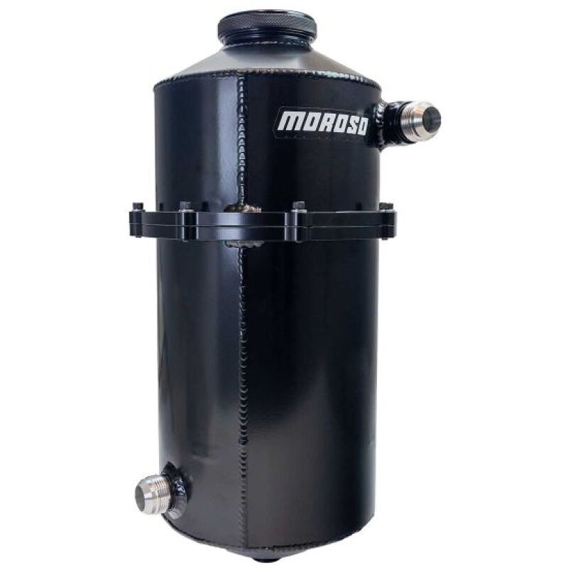 Moroso Road Race/Endurance/Marine 2 Pc 60/40 Split 19in Tall 12qt Dry Sump Tank - Black-thumbmail-1